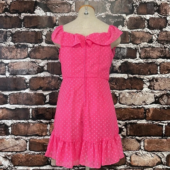 B. Smart Dress NWT Sleeveless Ruffles Knee Length Pink Junior 11 - Picture 11 of 16